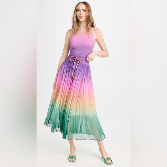 ZIMMERMAN CIRA SHIRRED MIDI DRESS - Picture 2 of 15